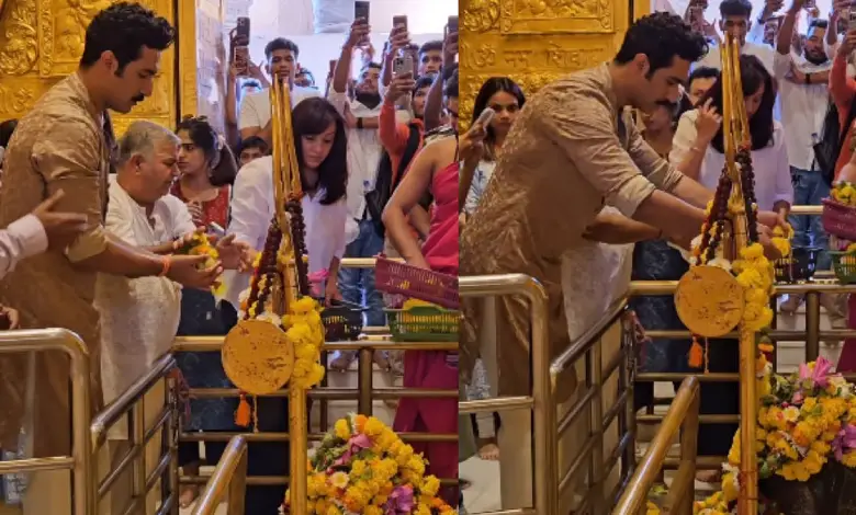 Vicky Kaushal praying at Babulnath Temple in Mumbai after Chhaava's box office success.