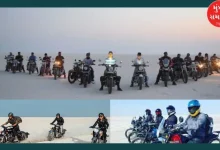 Bike riders take on adventure rides on the White Rann of Kutch and the Road to Heaven