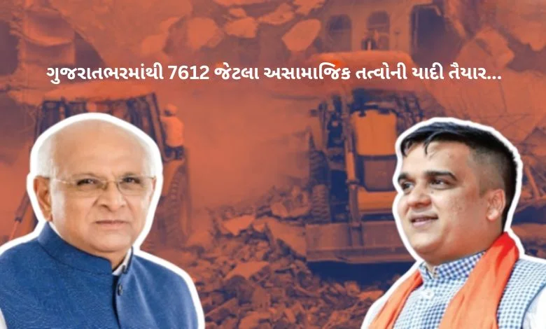 List of 7612 anti-social elements prepared from all over Gujarat, now bulldozer action will be taken