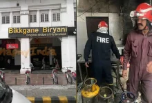 Fire in a restaurant in Delhi