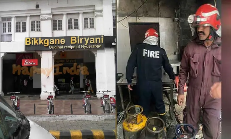 Fire in a restaurant in Delhi