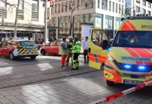 Germany Terrorist attack fears car driver drives into crowd one person dies