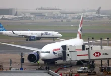 Flight operations at London's Heathrow Airport halted; decision taken due to this