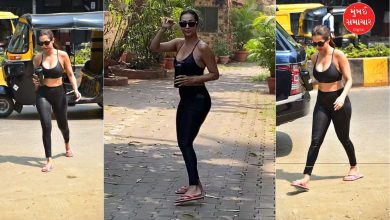 Malaika Arora won the hearts of fans as she stepped out for a black bralette workout