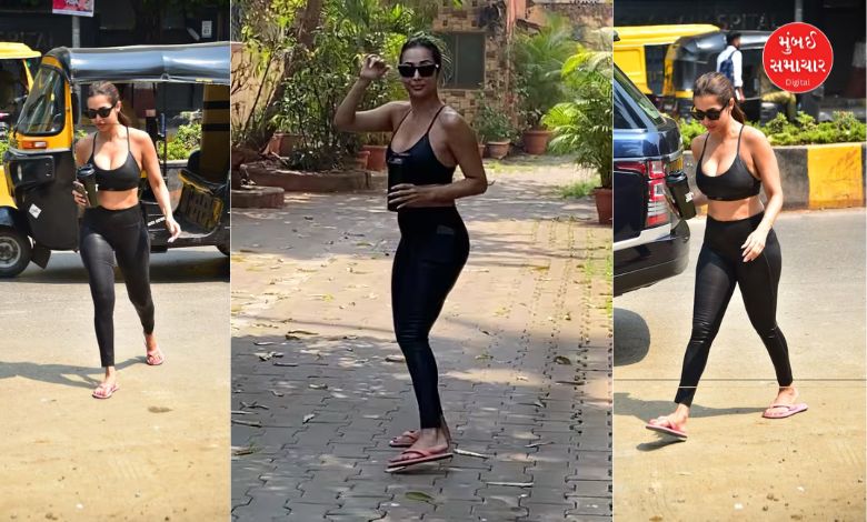 Malaika Arora won the hearts of fans as she stepped out for a black bralette workout