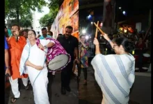 Mamata Banerjee played Dandiya on Gujarati songs