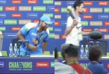 Rohit Sharma forgets Champions Trophy on the table