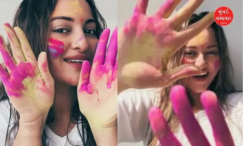 Sonakshi played Holi without Zahir