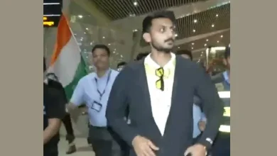 Video: Champion Akshar Patel returns home, receives warm welcome at Ahmedabad airport