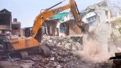 Grandpa's bulldozer hits anti-social elements' house again for the second day in Gujarat