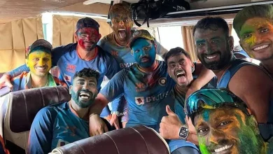 .Indian cricketers play holi in team bus, old video surfaces