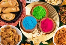 Holi celebration on theme of junk food