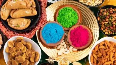 Holi celebration on theme of junk food