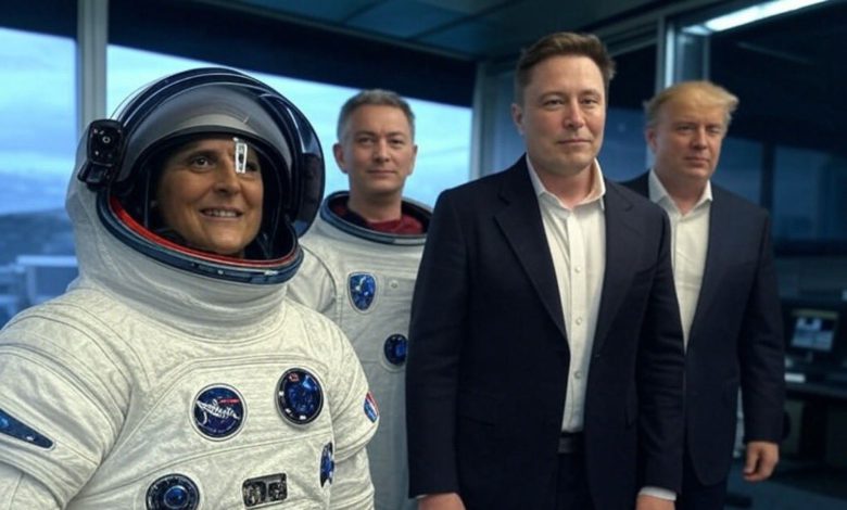 What did Donald Trump and Elon Musk say after Sunita Williams' return?