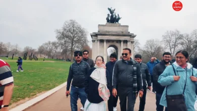 Mamata Banerjee jogs in London in a saree and slippers, watch video