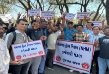 20000 national health mission employees on mass leave in gujarat