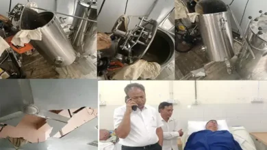 Debris after explosion in Porbandar hospital operation theater