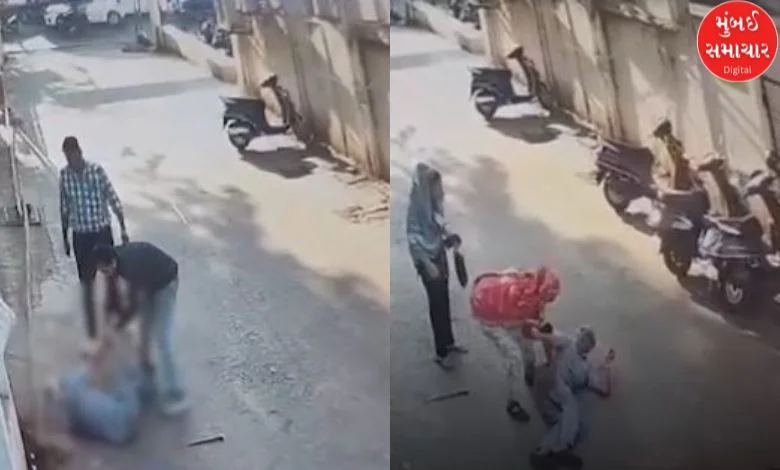 In Surat, a security guard did this to stop a young man from urinating on the wall, the video went viral