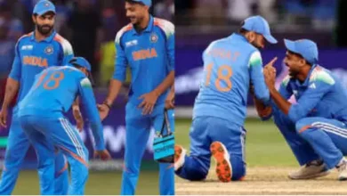 Virat got his foot kicked by Akshar on the Dubai ground, know why...