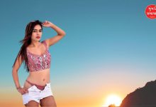 Neha Malik gave a hot sizzling pose wearing a short one-piece