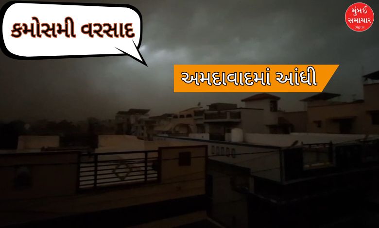 અમદાવાદમાં આંધી; રાજકોટના વિંછિયામાં સોપારી જેવા કરા સાથે કમોસમી વરસાદ પડ્યો, ખેડૂતોની ચિંતા વધી