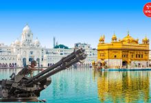 Air defense guns in the Golden Temple