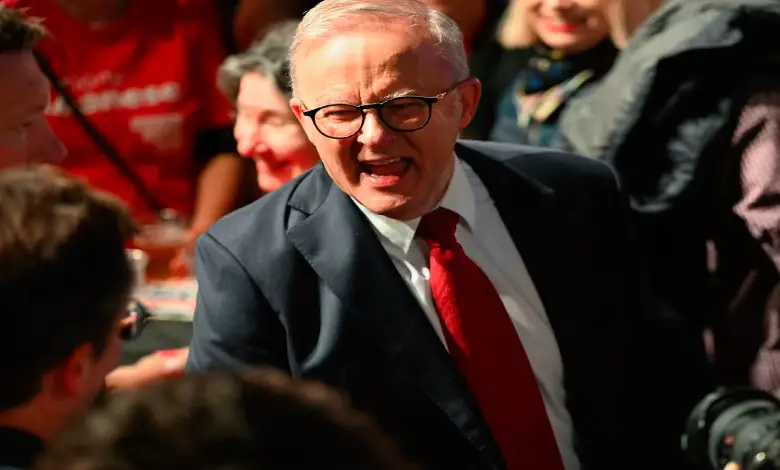 Anthony Albanese celebrates Labor Party's election win