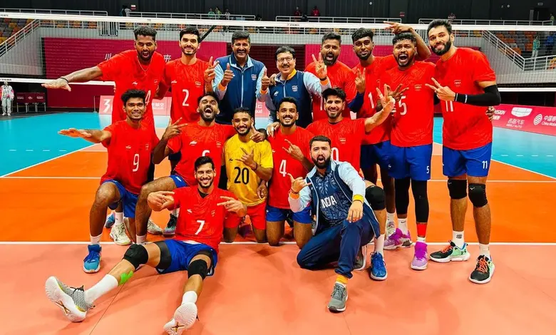 Asian Volleyball India Pakistan Win