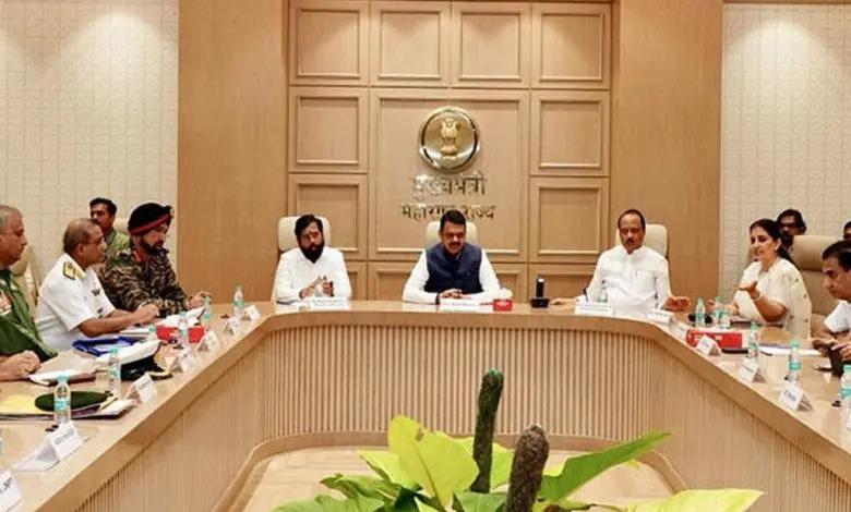 Discussions during a meeting between the Maharashtra government and the armed forces on security issues