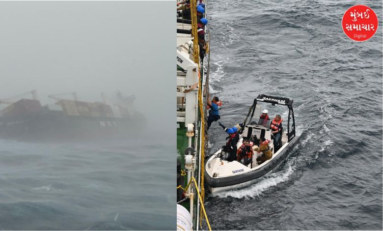 Major disaster averted at sea near Kochi, 24 people rescued from stricken ship