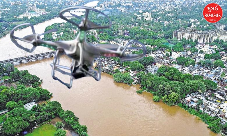 Marathwada flood warning drone