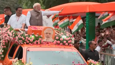 PM's grand road show in Gandhinagar: The capital resonated with the slogan of 'Operation Sindoor'!