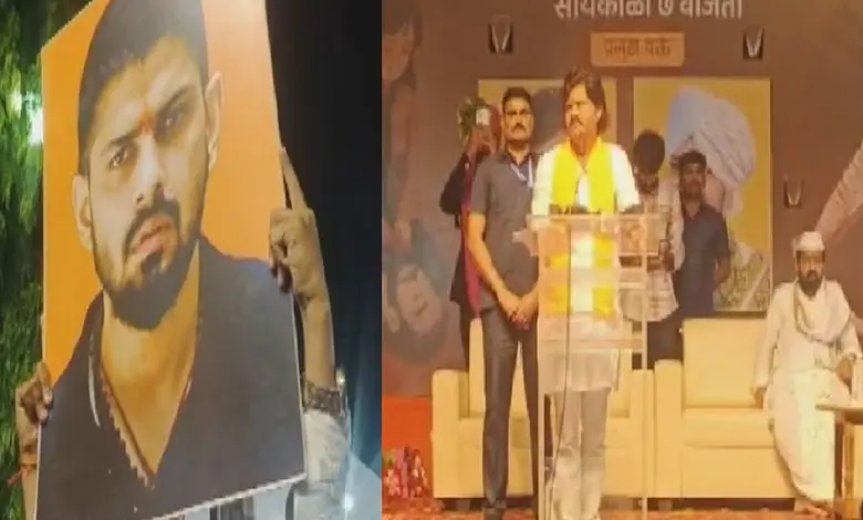 Photos of Lawrence Bishnoi at Gopichand Padalkar's rally