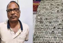 Rain of 'black money'; Chief engineer throws bundles from flat window during raid
