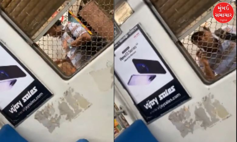 College students travelling in local train had a scary experience, video goes viral...