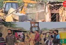 Bulldozer action in Rakhial, Ahmedabad, 20 illegal shops and factories demolished