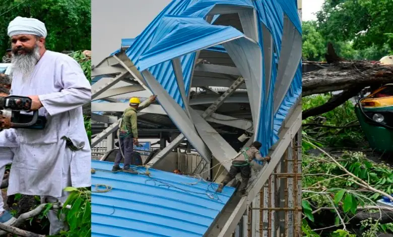 "Delhi Wall Collapse Kills 2, Injures 4 in Heavy Rain"