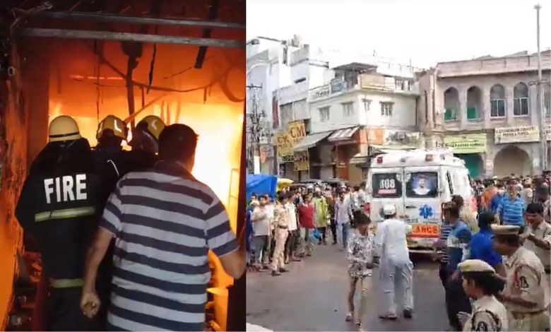 Massive fire breaks out in building near Gulzar House in Hyderabad, 17 people killed, many injured