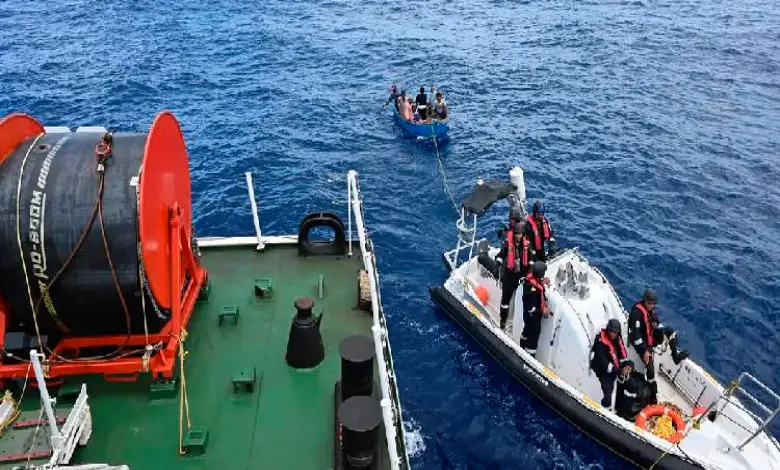 "Indian Coast Guard Rescues 6 Crew Members from Sinking Ship"