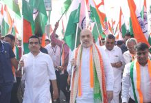 "Amit Shah Leads Tiranga Yatra in Ahmedabad"