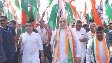 "Amit Shah Leads Tiranga Yatra in Ahmedabad"