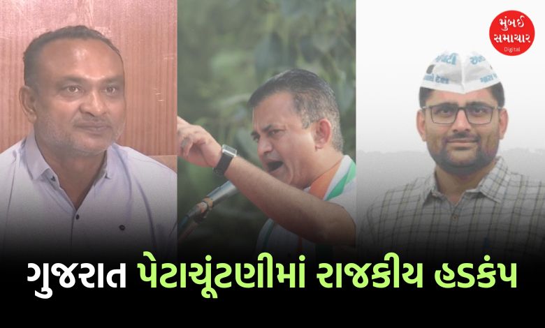 "Gujarat By-Elections: AAP, BJP Strategize for Visavadar, Kadi"