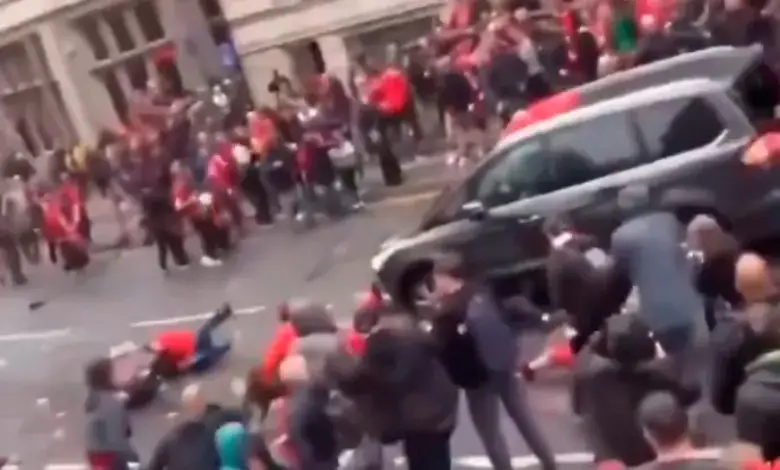 "Car Drives into Crowd of Liverpool Fans Celebrating Championship"