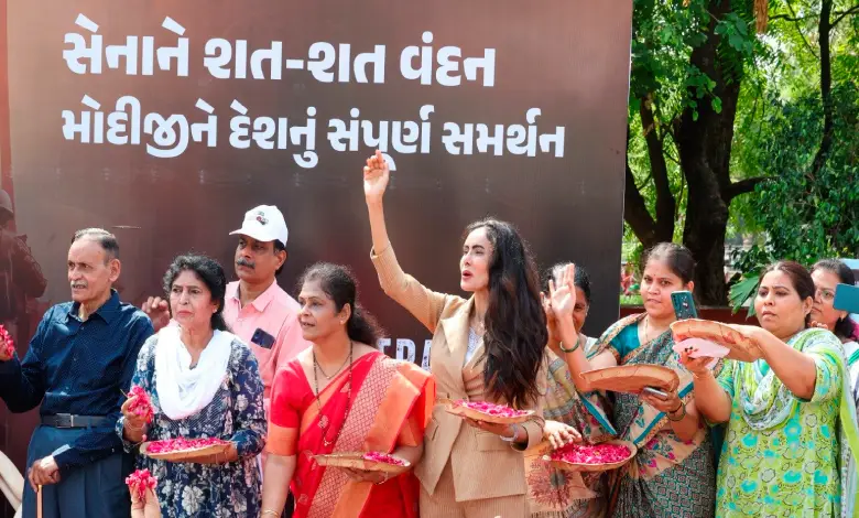 "PM Modi's Grand Welcome in Gujarat After Operation Sindoor"