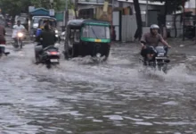 Stormy weather in Surat, Saurashtra, roads flooded