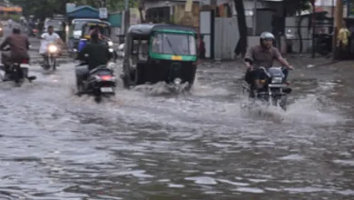 Stormy weather in Surat, Saurashtra, roads flooded