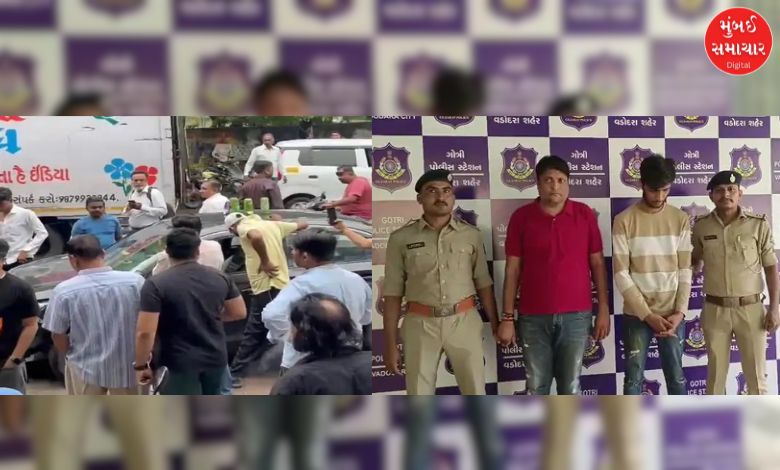 વડોદરામાં બેફામ કાર ચાલકે ચાર વાહનોને અડફેટે લીધા, કારમાંથી મળ્યા બિયરના ટિન
