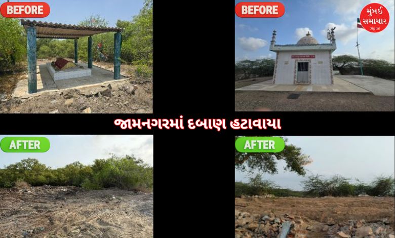 જામનગરમાં ખીજડીયા બર્ડ સેન્ચ્યુરી અને મરીન સેન્ચ્યુરી વિસ્તારમાંથી દબાાણો હટાવાયા