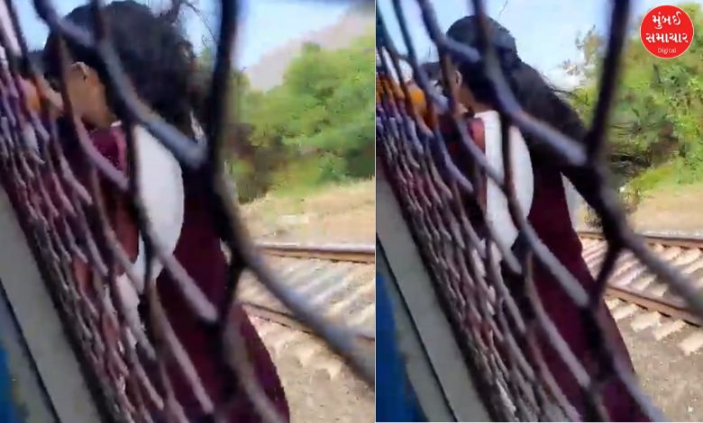 હાય હાય યહ મજબૂરીઃ ટ્રેનના ફૂટબોર્ડ પર યુવતીનો જોખમી પ્રવાસ, વીડિયો વાઈરલ