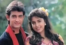 Aamir Khan and Juhi Chawla fight